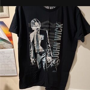 Black Graphic John Wick Fan T-shirt